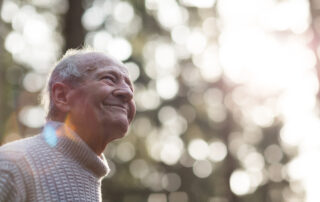 Man smiling showing senior living in San Dimas.